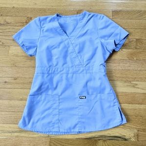 Grey's Anatomy S Ceil Blue Scrub Top